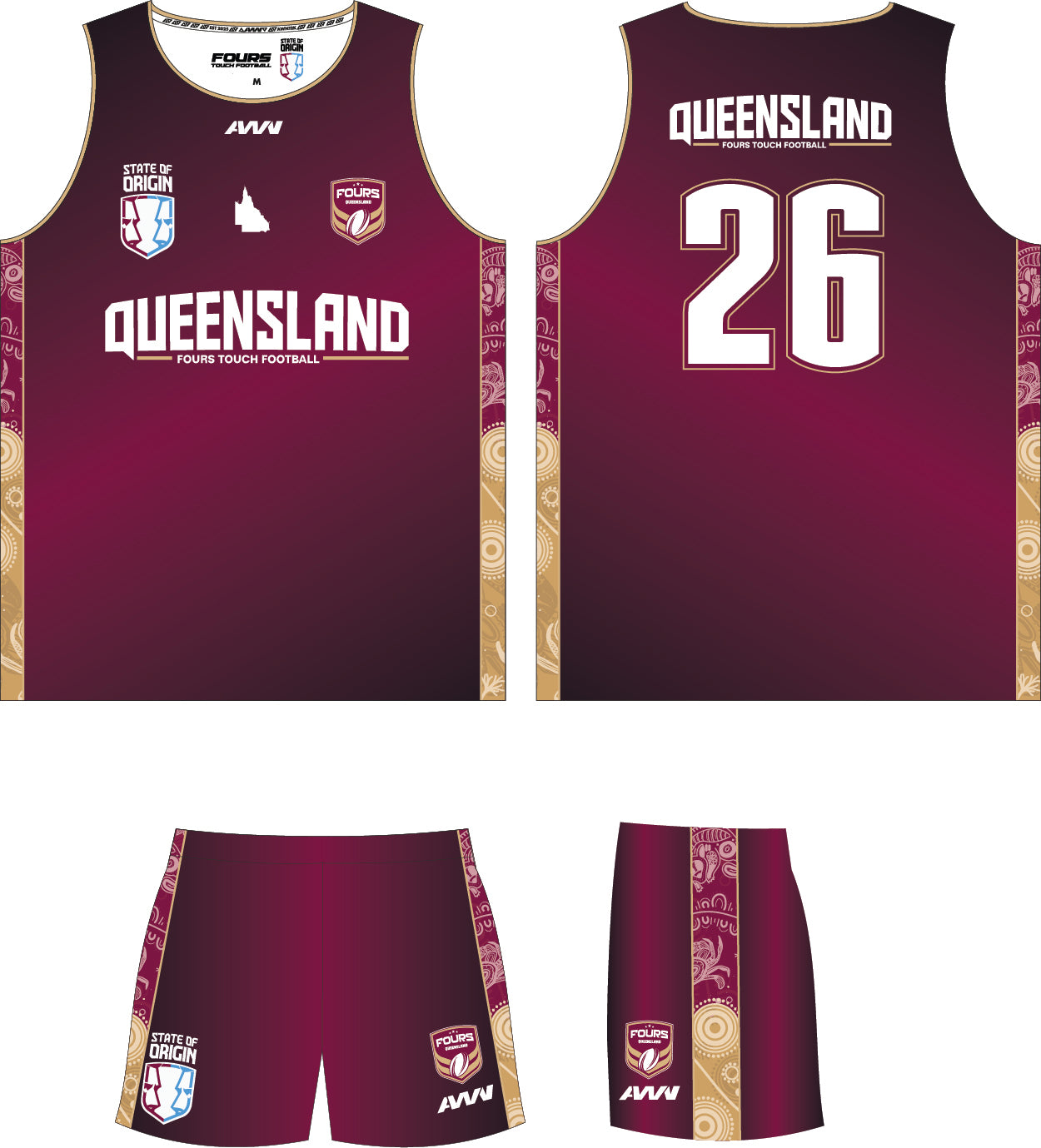 (Required) QLD Playing Uniform (Top & Bottoms)